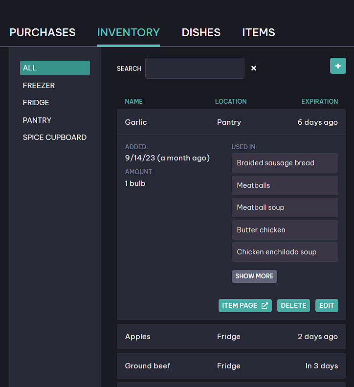 inventory feature